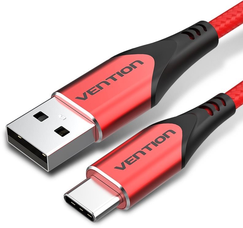 Vention Type-C (USB-C)  USB 2.0 Cable 3A, Red, 1m, Aluminium Alloy...