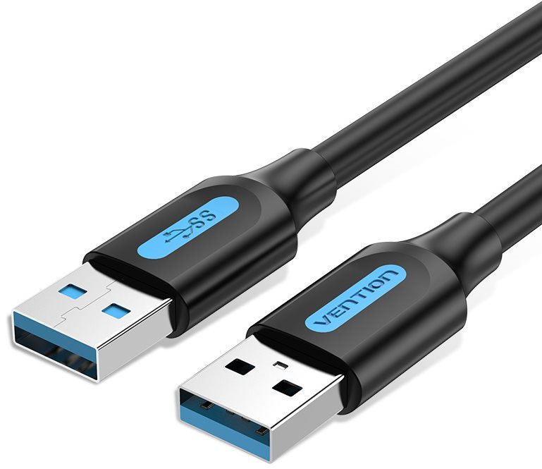 Vention USB 3.0 Male to USB Male Cable 1M Black PVC Type Datenkabel