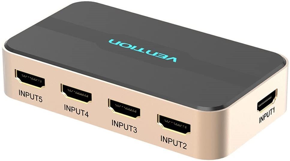 Vention 5in1 Out HDMI Switcher Gold Switch