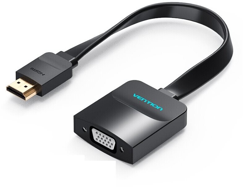 Vention Flat HDMI to VGA Converter with Female Micro USB and Audio...