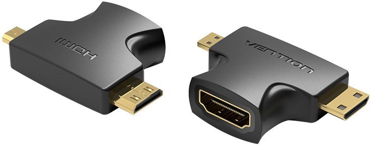 Vention 2 in 1 Mini HDMI (M) and Micro HDMI (M) to HDMI (F) Adapter...
