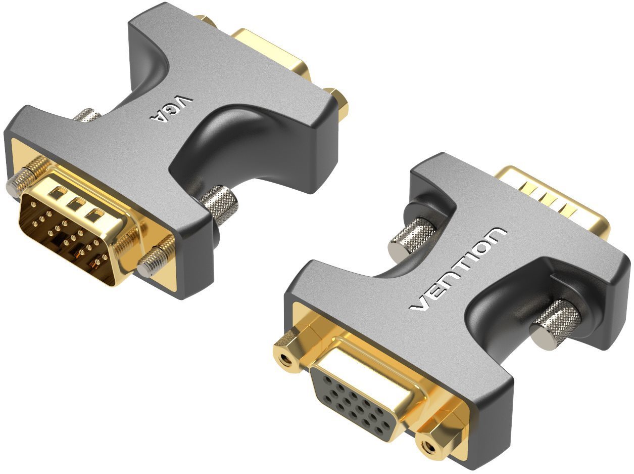 Vention VGA Male to Female Adapter Black Adapter