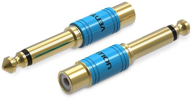 Vention 6.3mm Male Jack to RCA Female Audio Adapter Gold Adapter
