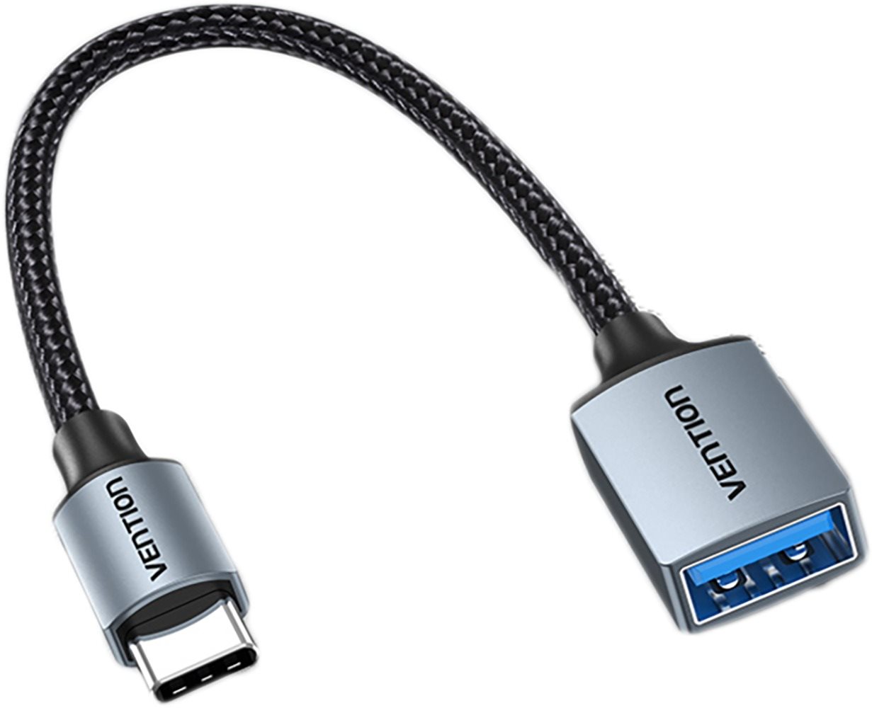 Vention USB-C to USB-A (F) 3.0 OTG Cable 0.15M Gray Aluminum Alloy...