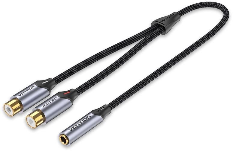 Vention Cotton Braided 3.5mm Female to 2-Female RCA Audio Cable...
