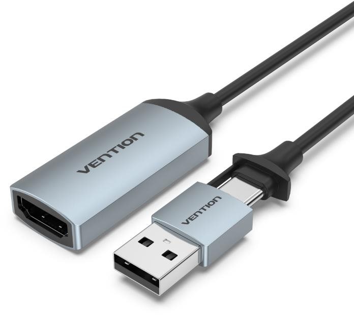Vention HDMI Female to USB-C/USB-A Male Video Capture Card 0.1M...