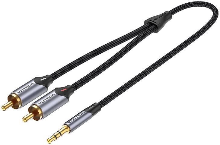 Vention Câble Cinch 3.5mm Jack Male vers 2-Male RCA 8M type alliage...
