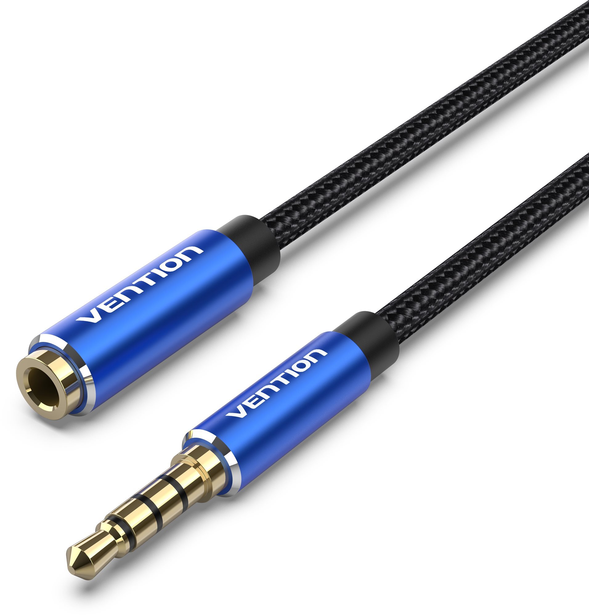 Vention Cotton Braided TRRS 3,5 mm Male to 3,5 mm Female Audio...