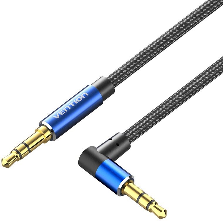 Vention Cotton Braided 3.5mm Male to Male Right Angle Audio Cable...