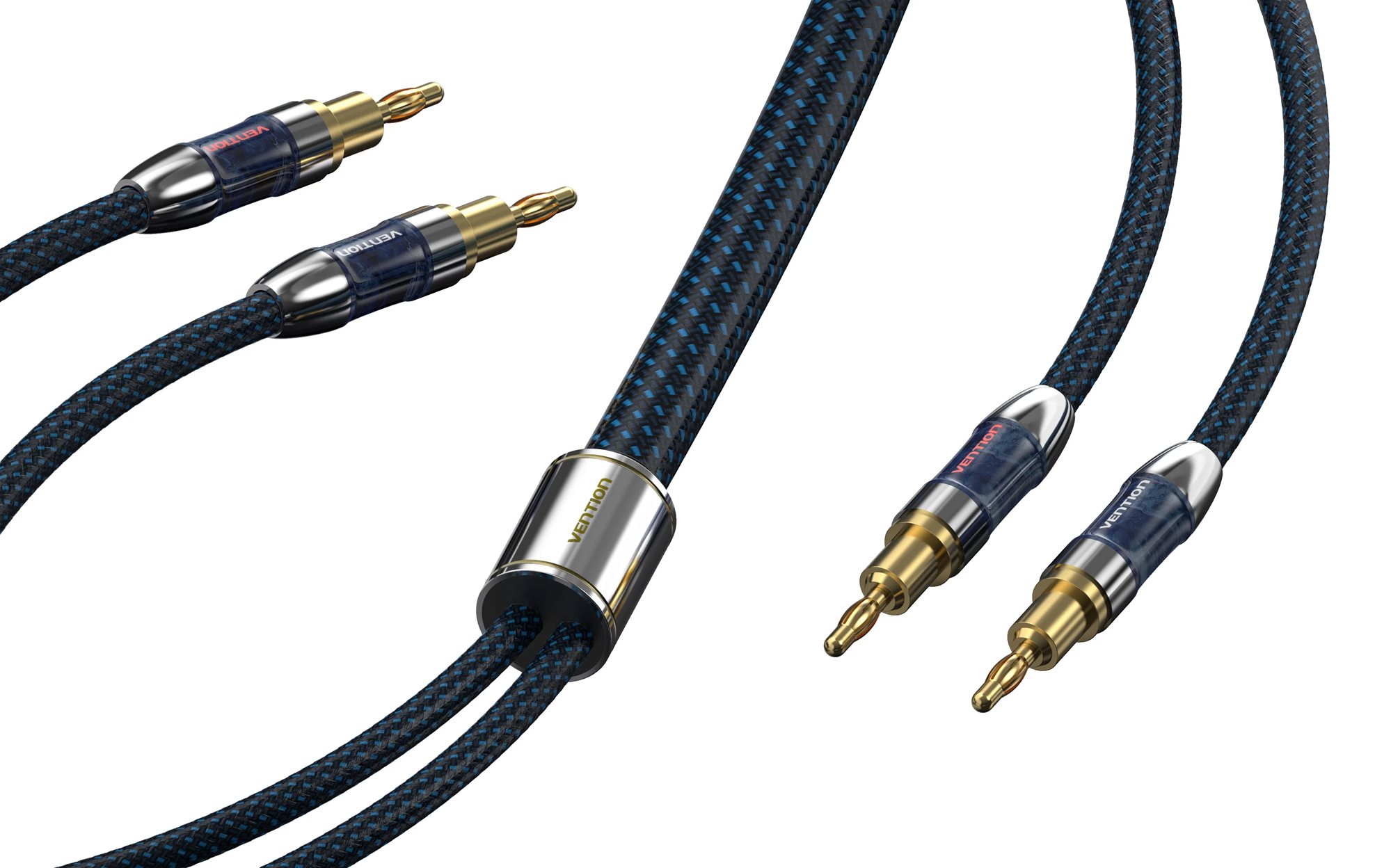 Vention hangszóró vezeték (Hi-Fi) kettős banándugóval 1M kék Audio...