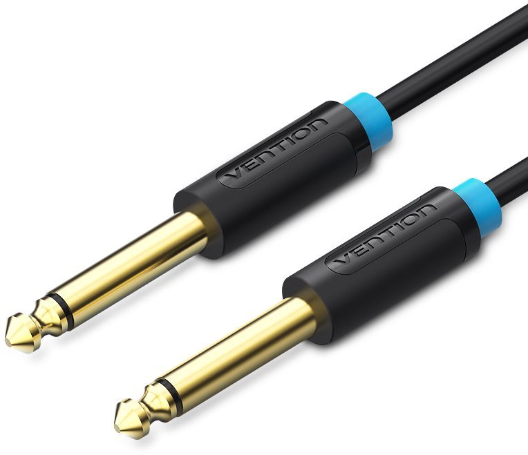 Vention 6.5mm Jack Male to Male Audio Cable, 5m, Black AUX Cable