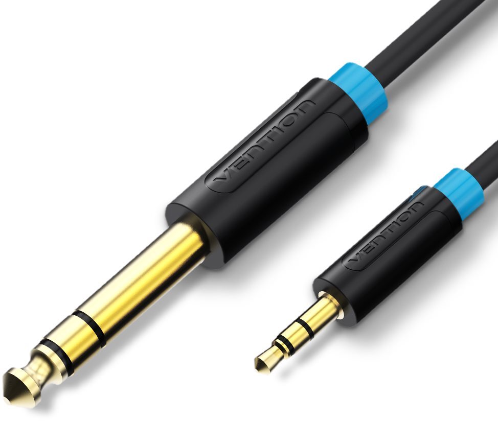 Vention 6.5mm Jack Male to 3.5mm Male Audio Cable, 5m, Black AUX...