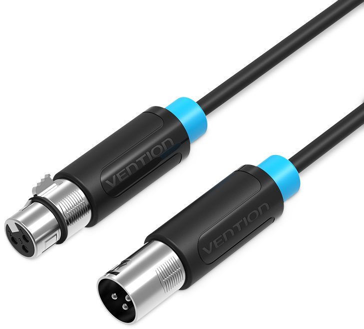 Vention XLR Audio Extension Cable, 10m, Black AUX Cable