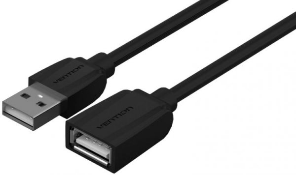 Vention USB2.0 Extension Cable, 0.5m, Black Data Cable
