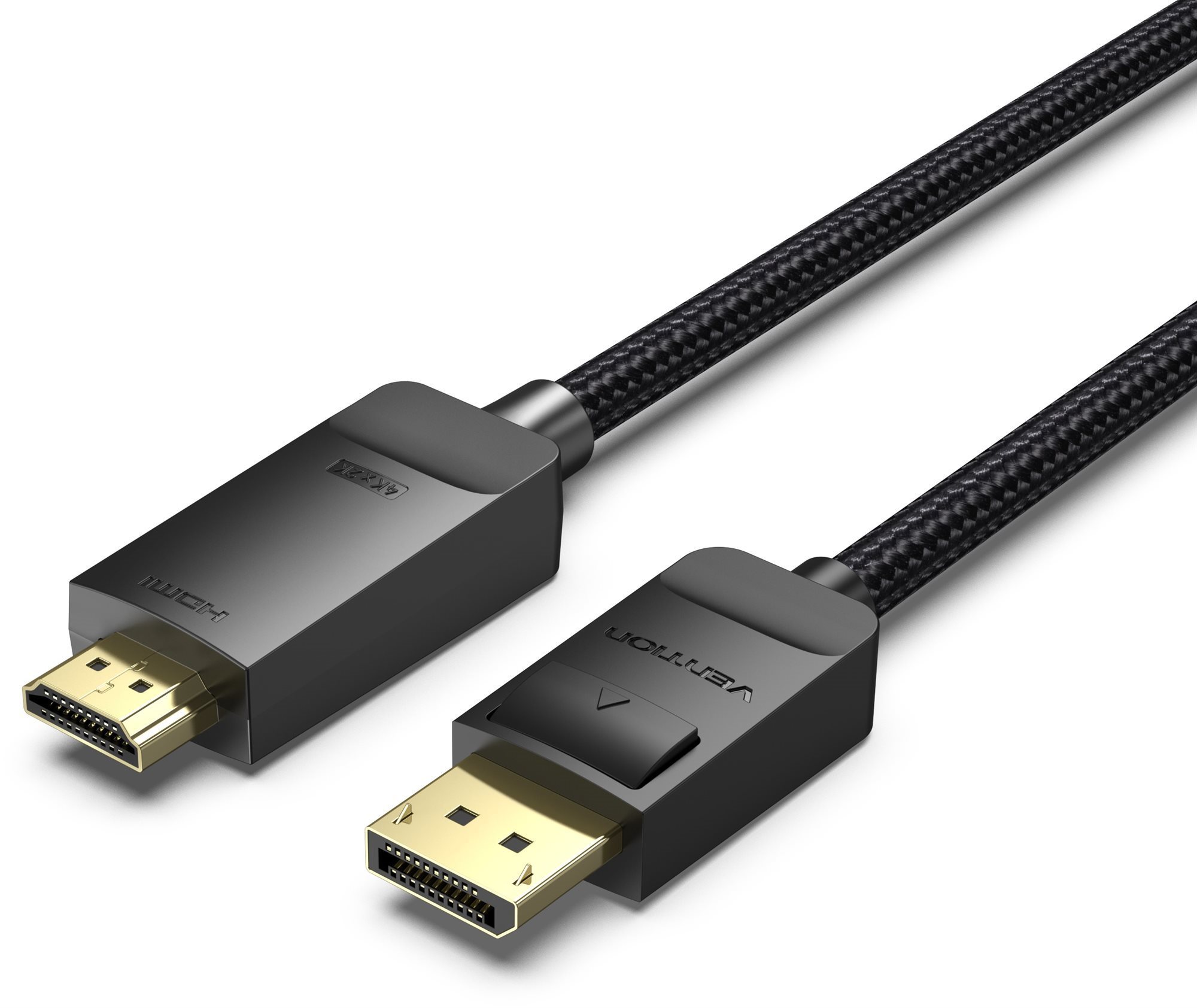 Vention Cotton Braided 4K DP (DisplayPort) to HDMI Cable 5M Black...