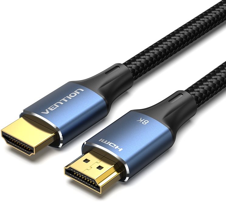 Vention Cotton Braided HDMI 2.1 Cable 8K 5m Blue Aluminum Alloy...