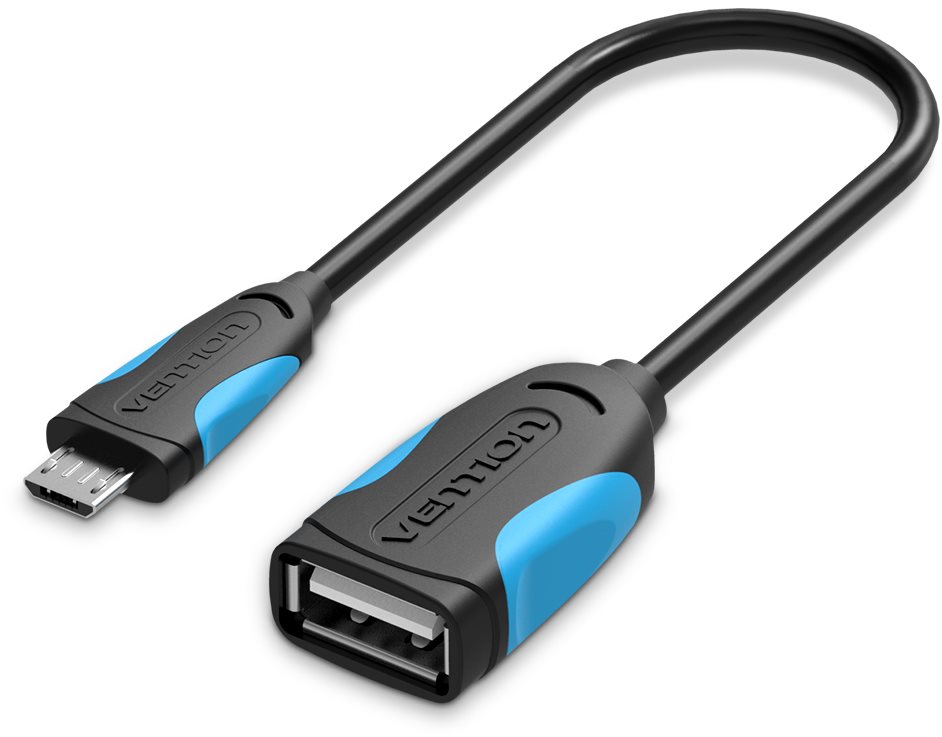 Vention USB2.0 -> microUSB OTG Cable, 0.25m, Black Data Cable