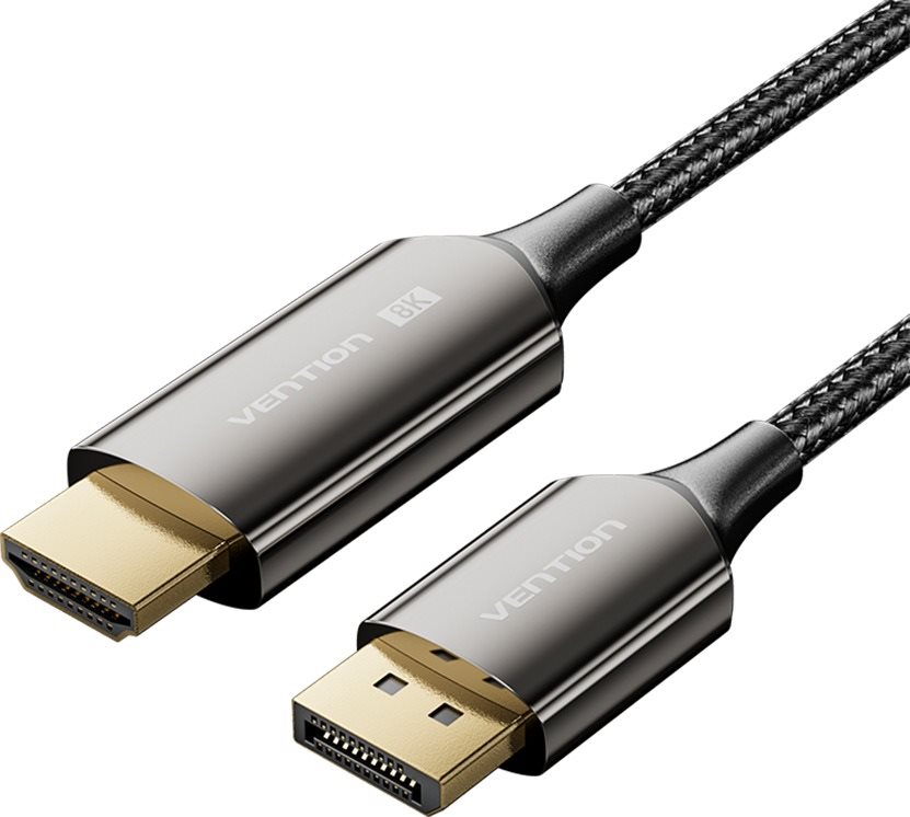 Vention Cotton Braided 8 K DisplayPort Male to HDMI Male Cable 1.8M...