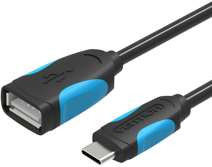 Vention Type-C (USB-C) -> USB 3.0 OTG Cable, 0.1m, Black Data Cable