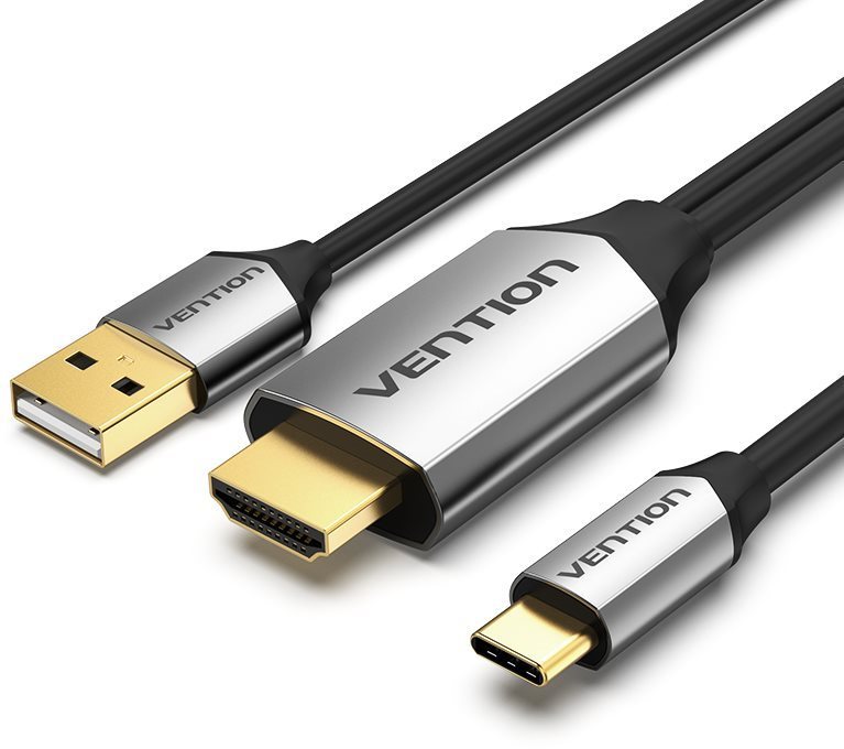 Vention Type-C (USB-C) to HDMI Cable with USB Power Supply 1 m...
