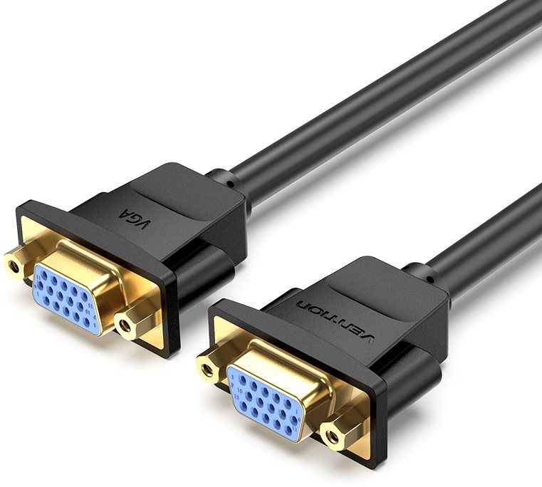 Vention VGA Female to Female Extension Cable 1 m Black Video kábel