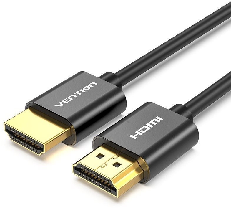 Vention Ultra Thin HDMI 2.0 Cable, 2m, Black, Metal Type Video Cable
