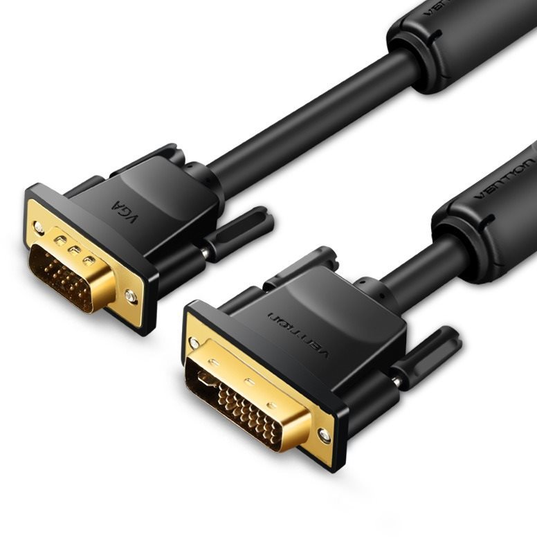 Vention DVI (24 + 5) to VGA Cable, 1m, Black Video Cable