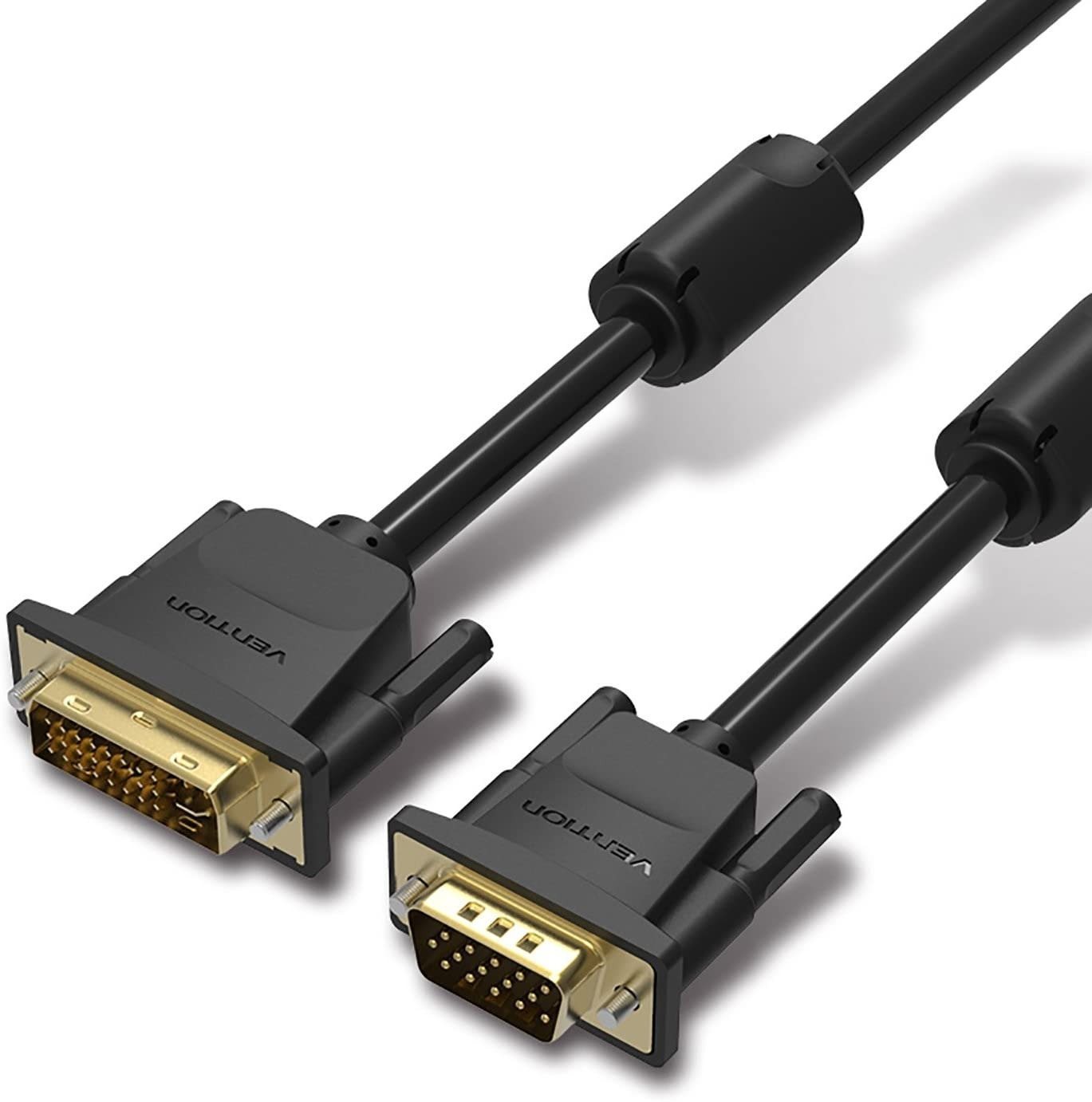 Vention DVI (24+5) to VGA Cable, 5m, Black Video Cable