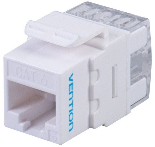 Vention Cat.6 UTP 180 Degree Keystone Jack White Keystone