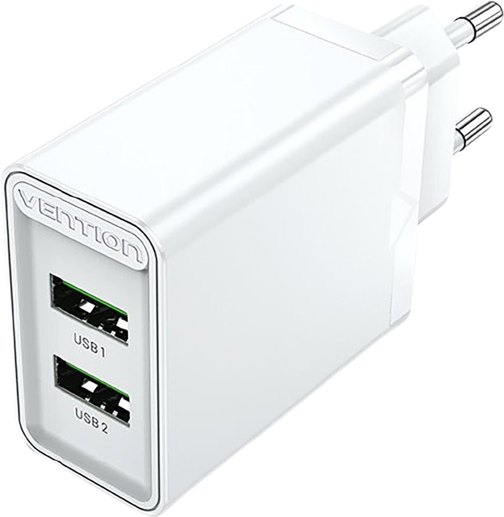 Vention 2-Port USB (A+A) Wall Charger (18 W) White Nabíjačka do siete