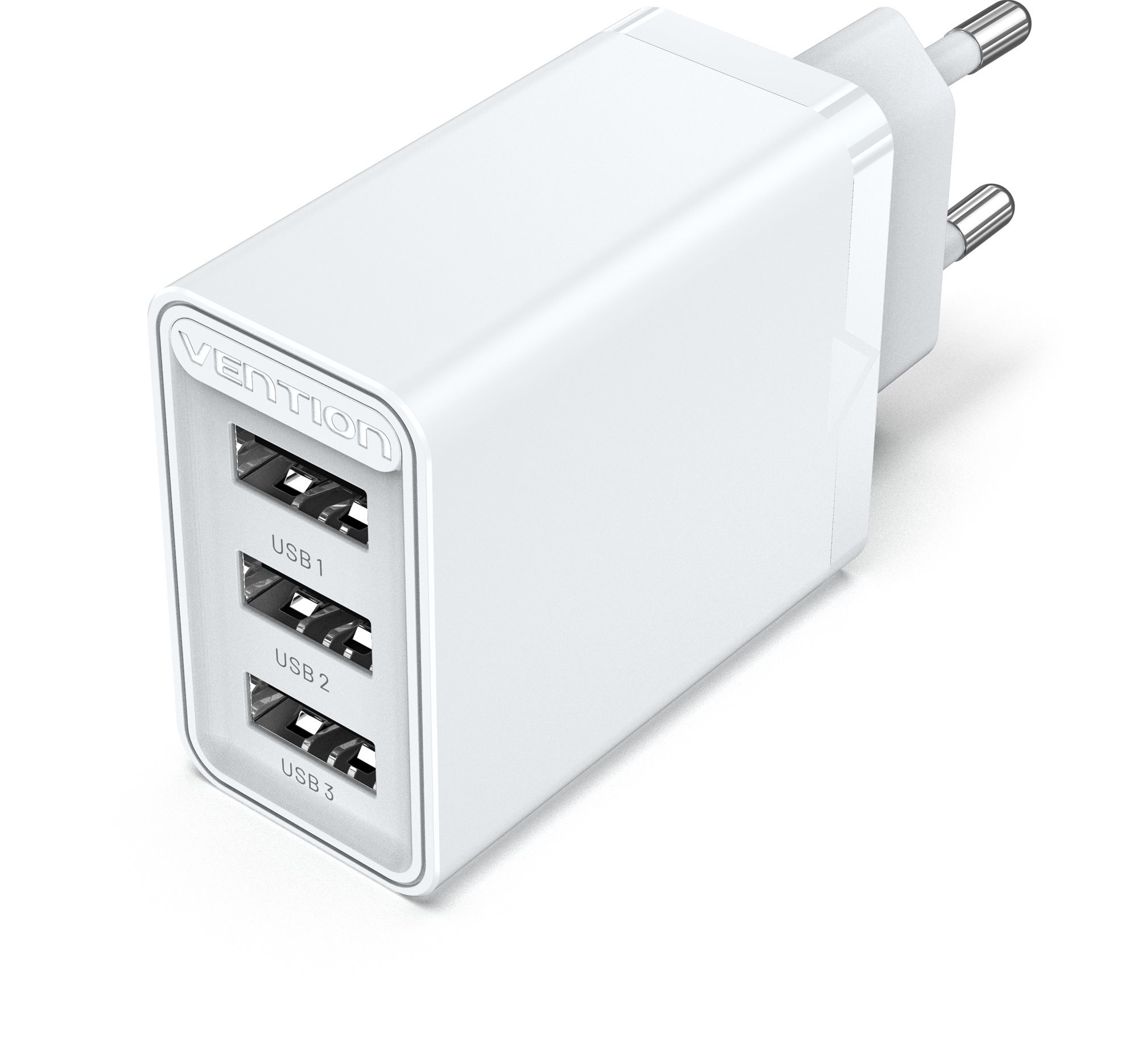 Vention 3-port USB Wall Charger (12 W/12 W/12 W) White Nabíjačka do...