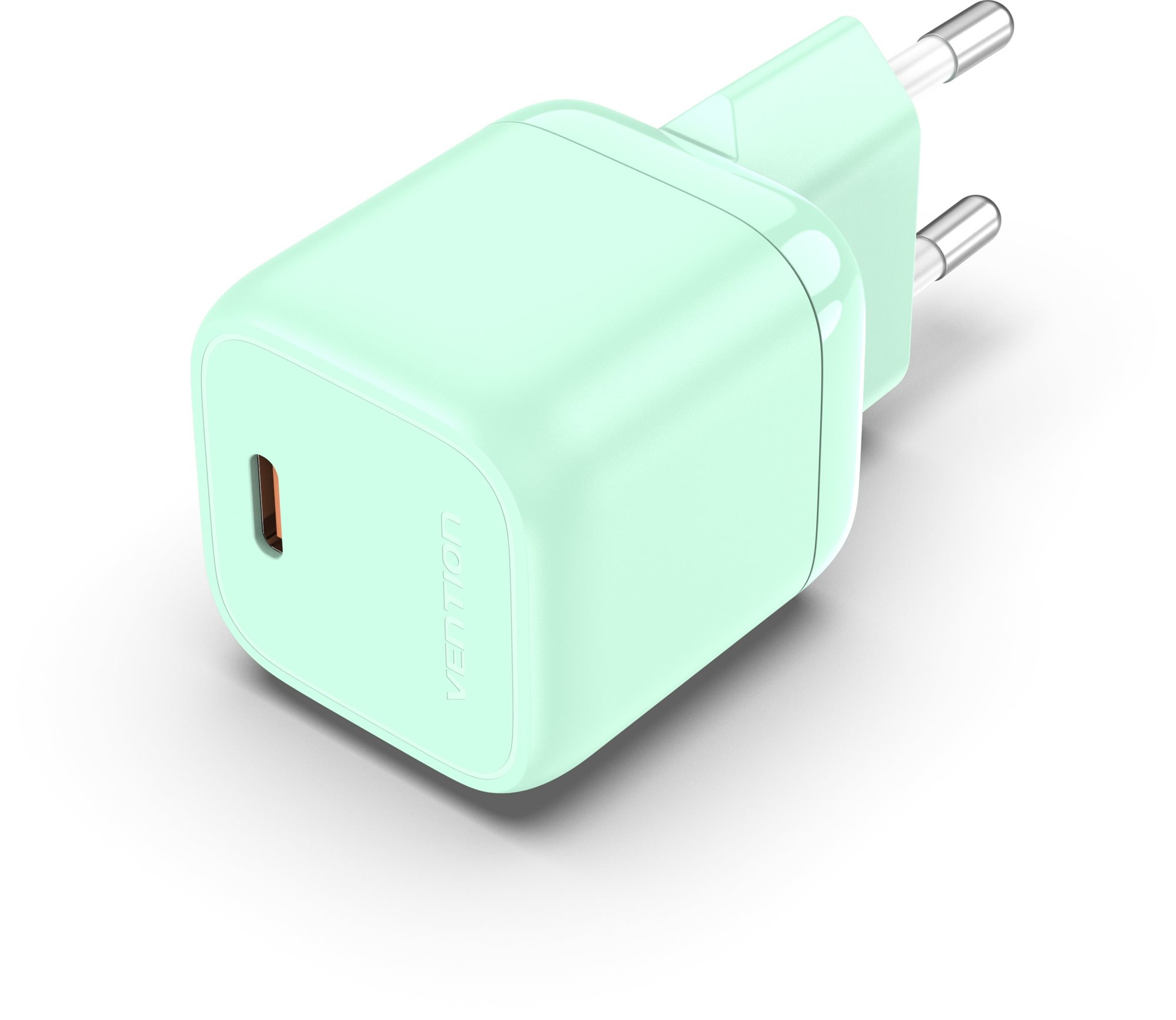 Vention 1-port Stylish USB-C GaN Charger (30W) Green Netzladegerät