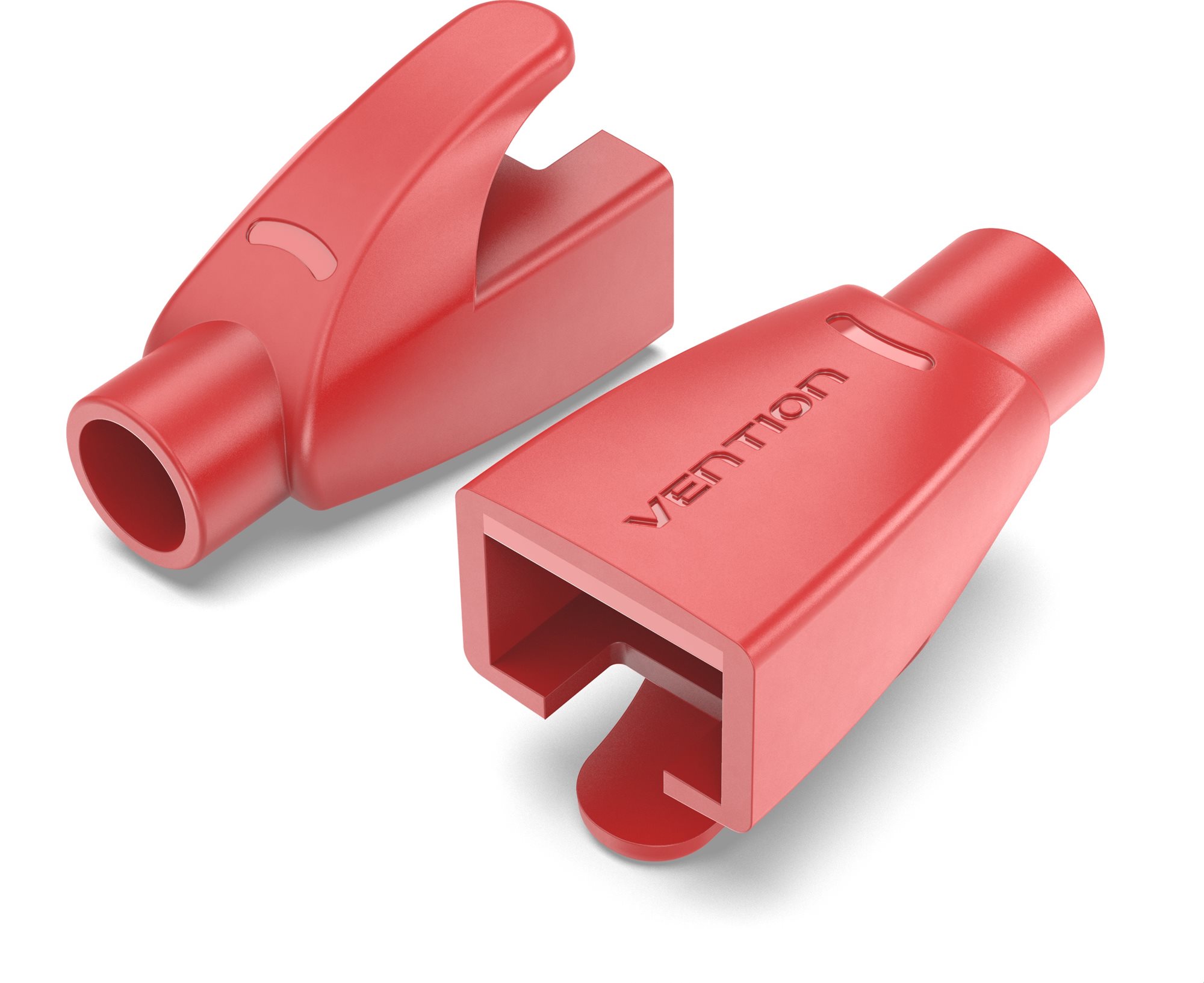 Vention RJ45 Strain Relief Boots Red PVC Type 100 Pack Kryt konektora