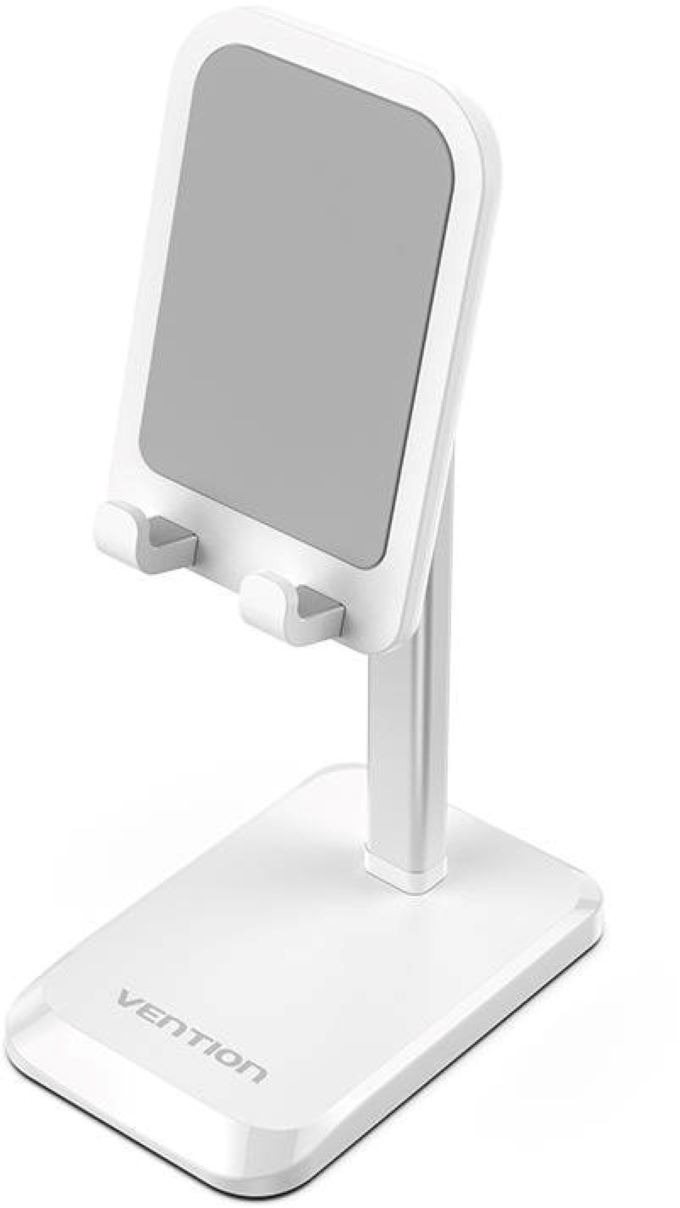 Vention Height Adjustable Desktop Cell Phone Stand White Aluminum...