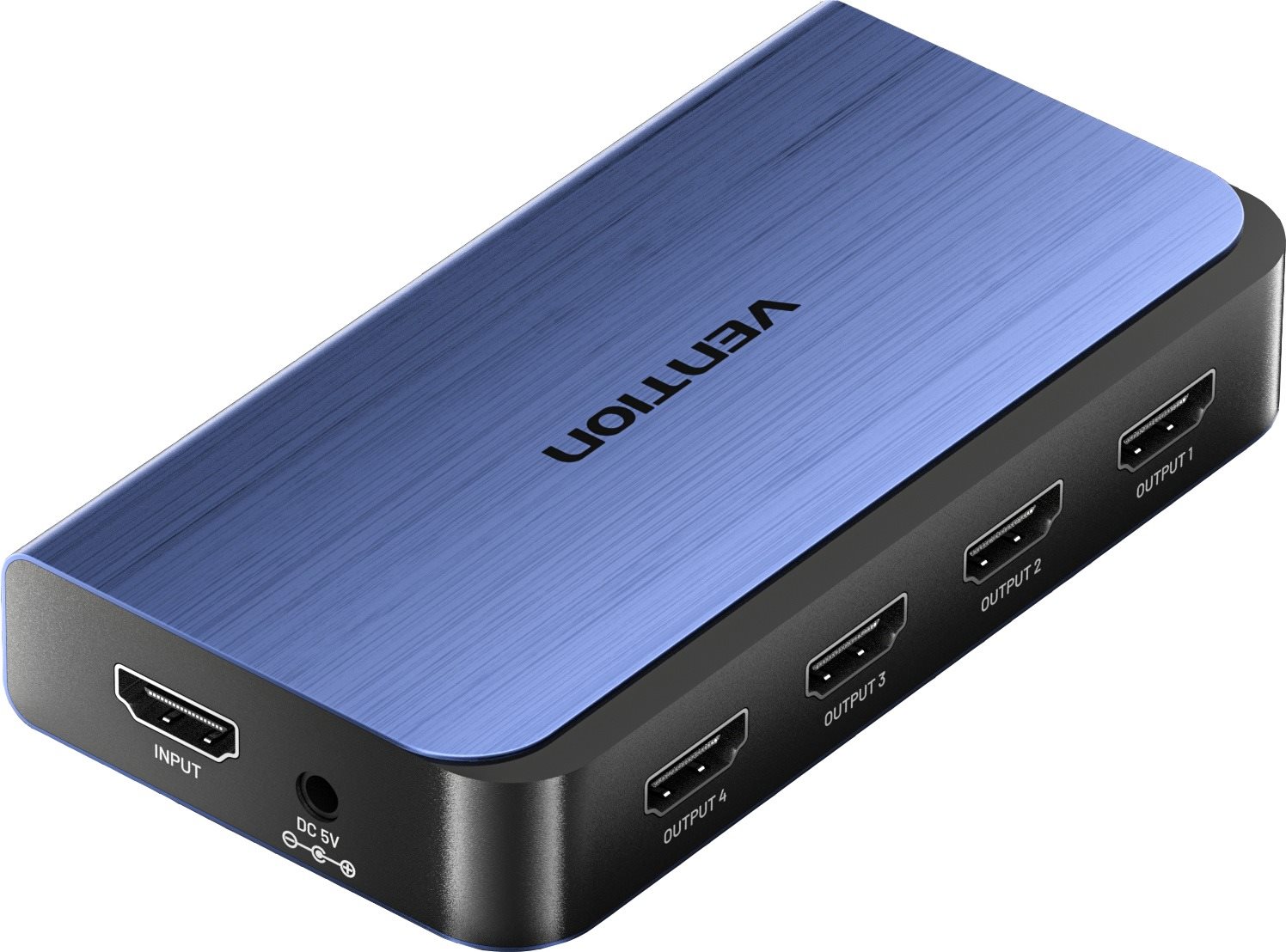 Vention 1 In 4 Out HDMI Splitter Blue Aluminum Alloy Type Elosztó
