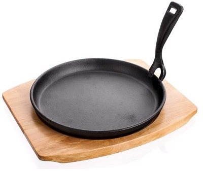 BANQUET Cast Iron Pan with Wooden Board A06298 Pan