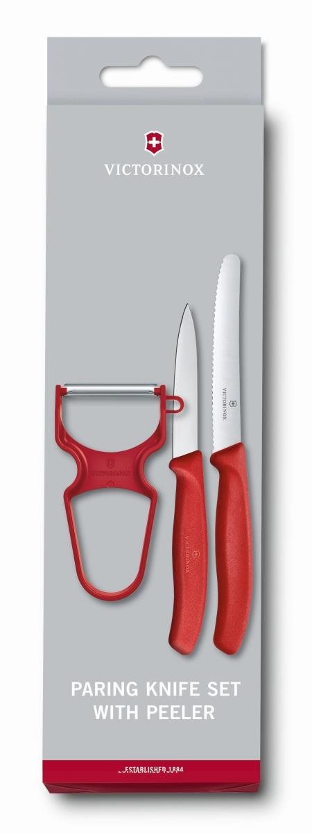 Victorinox 2er-Set Messer mit Universalschaber rot Set