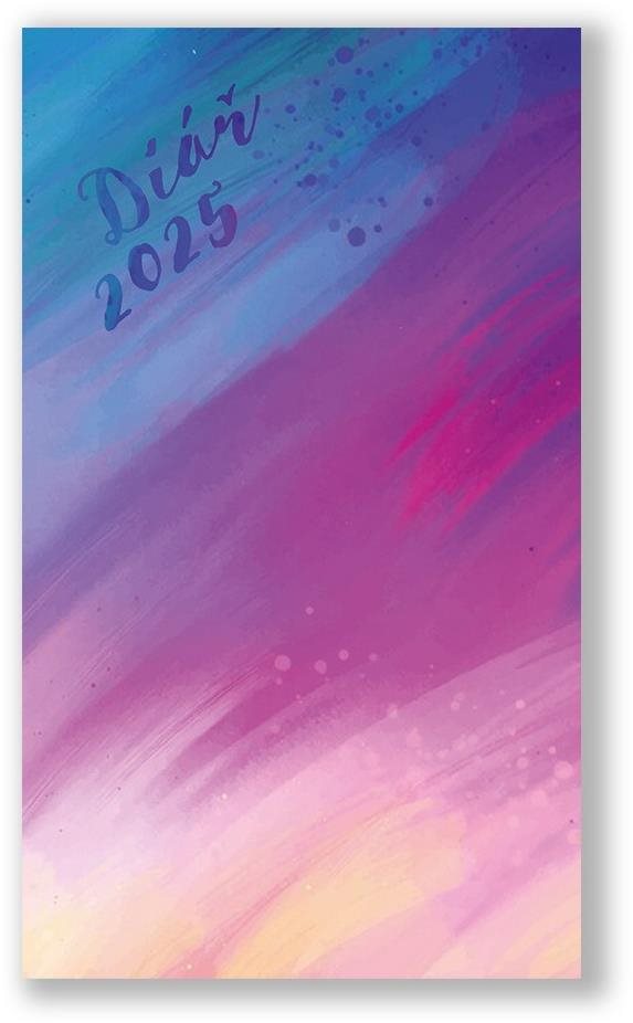 VIKPAP Diář týdenní Brush 2025, 10 × 17 cm Týdenní diář