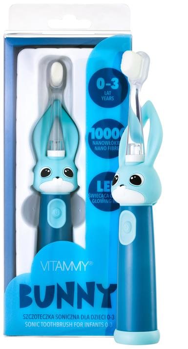 VITAMMY Hase mit LED-Licht und Nanofasern, 0-3 Jahre, blau...