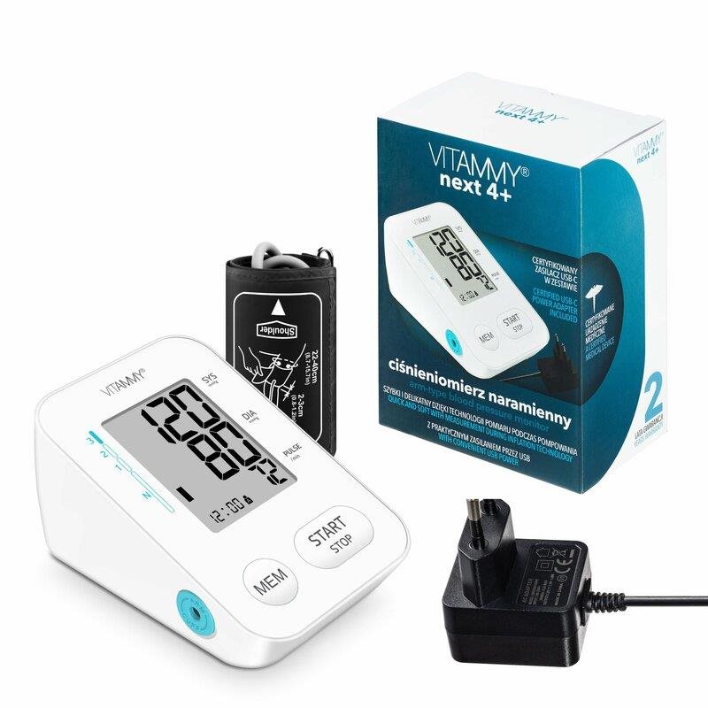 VITAMMY Next 4+ AC adapterrel Vérnyomásmérő