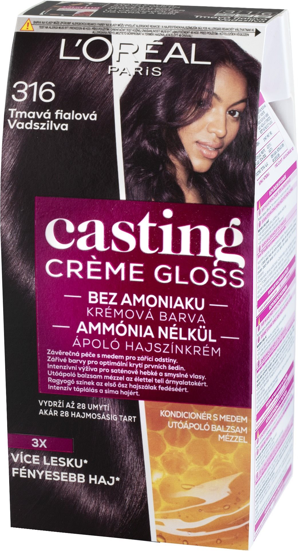 L'ORÉAL CASTING Creme Gloss 316 Tmavá fialová Farba na vlasy