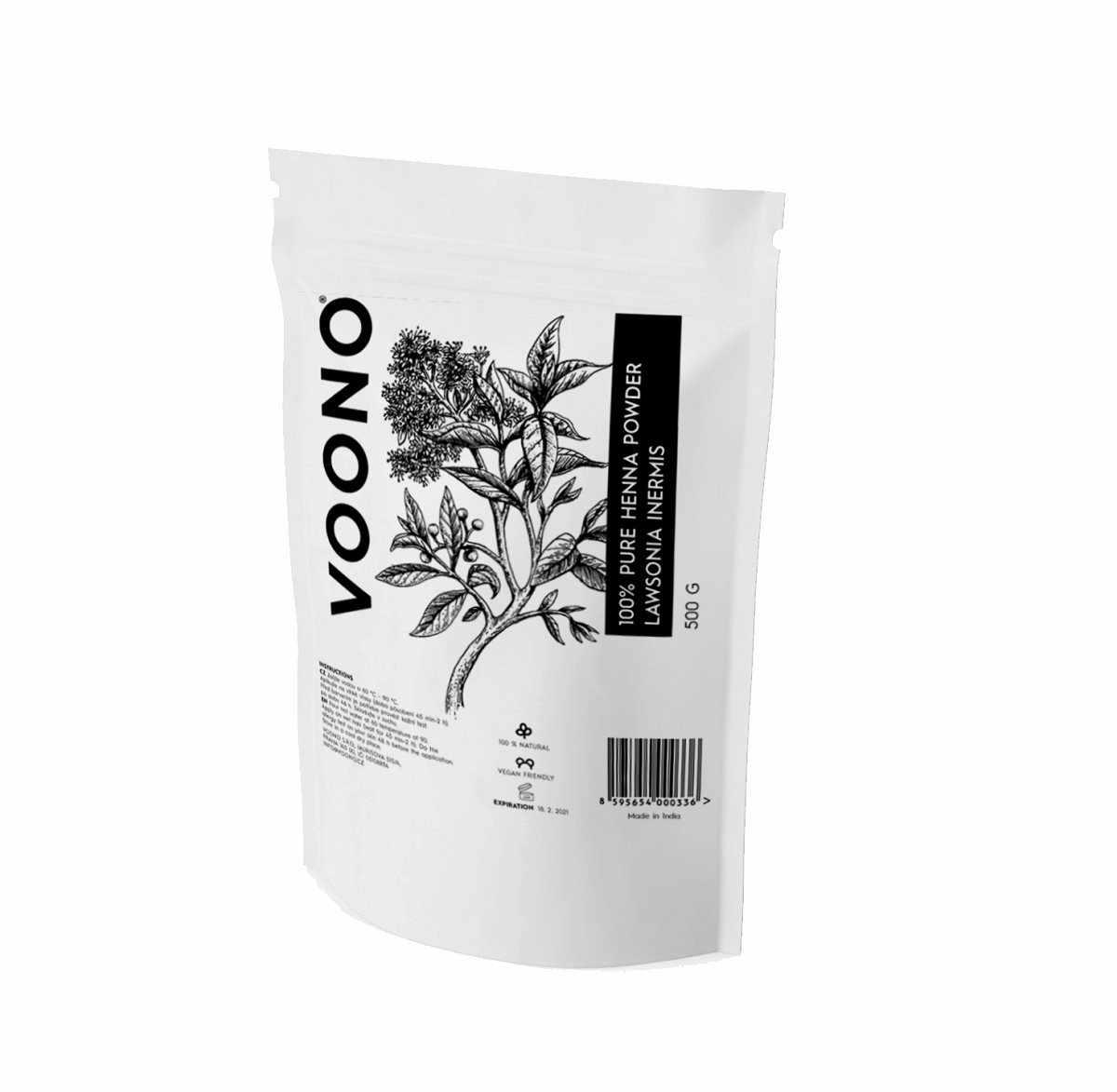 VOONO Copper 500 g Henna na vlasy