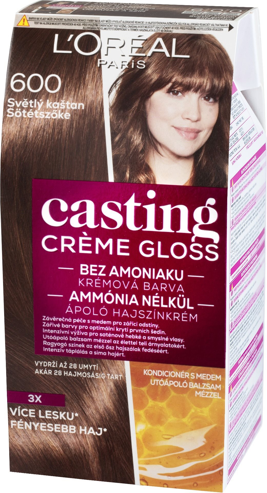 L'ORÉAL CASTING Creme Gloss 600 Svetlý gaštan Farba na vlasy