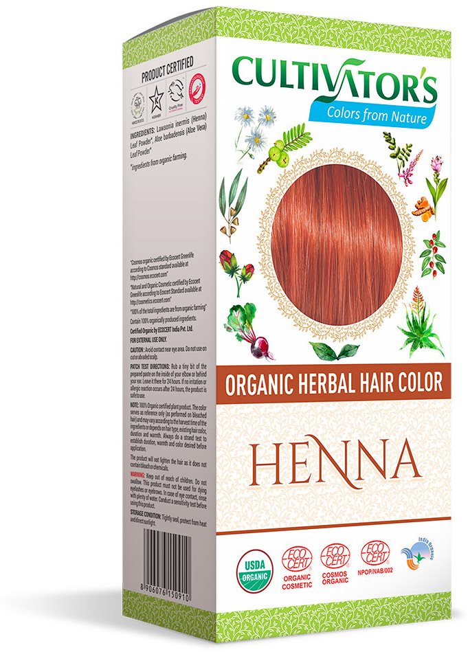 CULTIVATOR Natural 19 Henna 4× 25 g Přírodní barva na vlasy