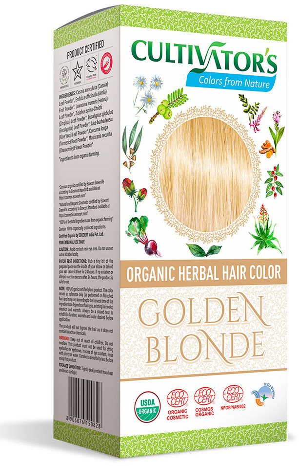 CULTIVATOR Natural 1 Zlatá blond 4× 25 g Přírodní barva na vlasy