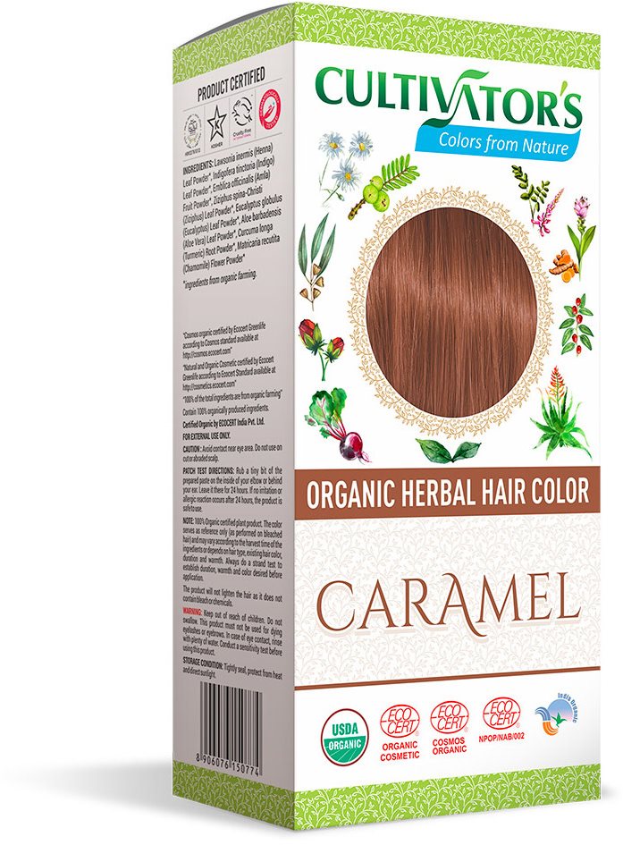 CULTIVATOR Natural 15 Karamelová 4× 25 g Přírodní barva na vlasy