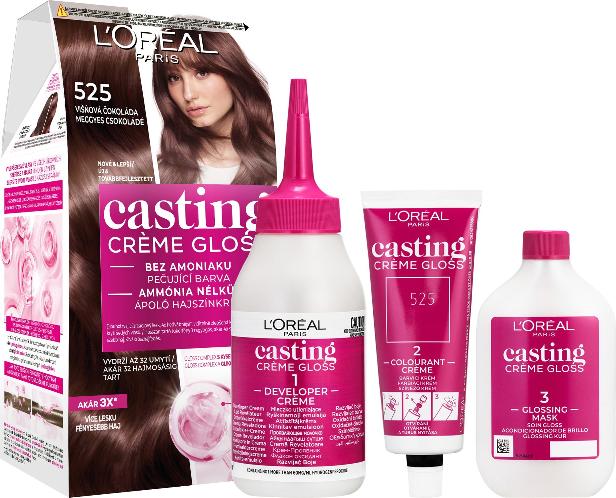 ĽORÉAL CASTING Creme Gloss 525 Meggyes csokoládé Hajfesték
