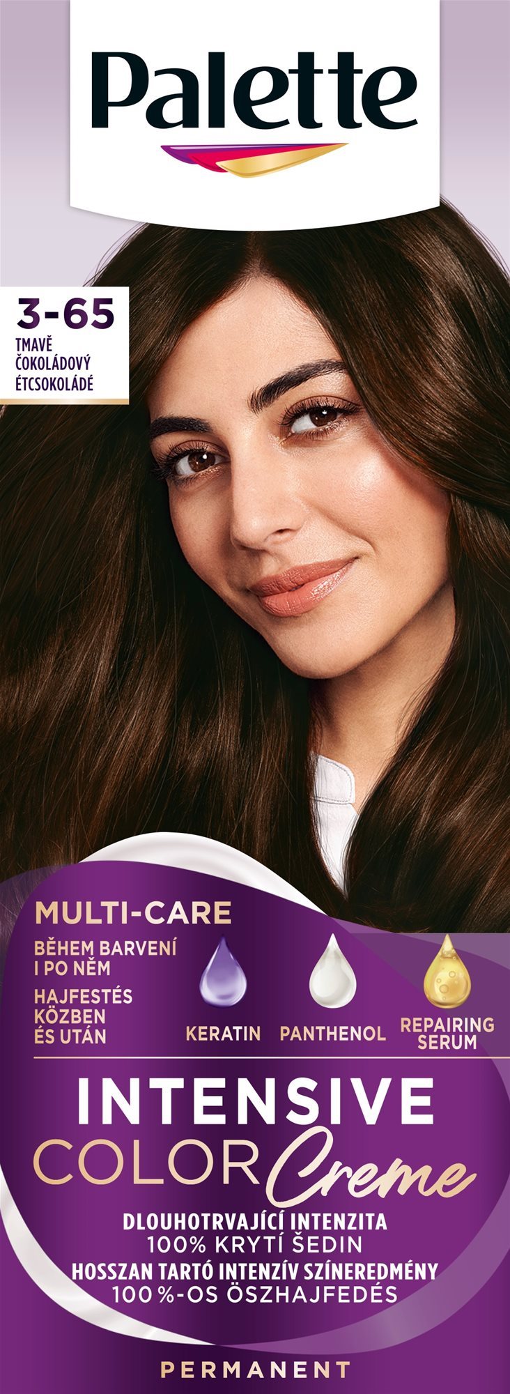 SCHWARZKOPF PALETTE Intensive Color Cream 3-65 (W2) Tmavočokoládový...