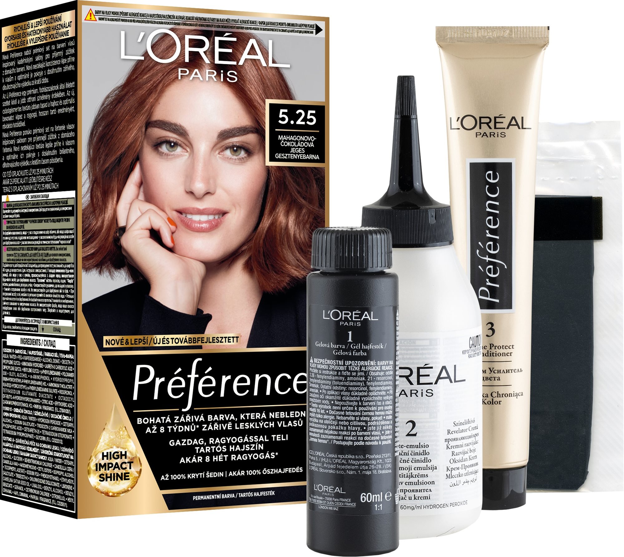 L'ORÉAL PARIS  Préférence 5.25 Mahagónovo-čokoládová Farba na vlasy