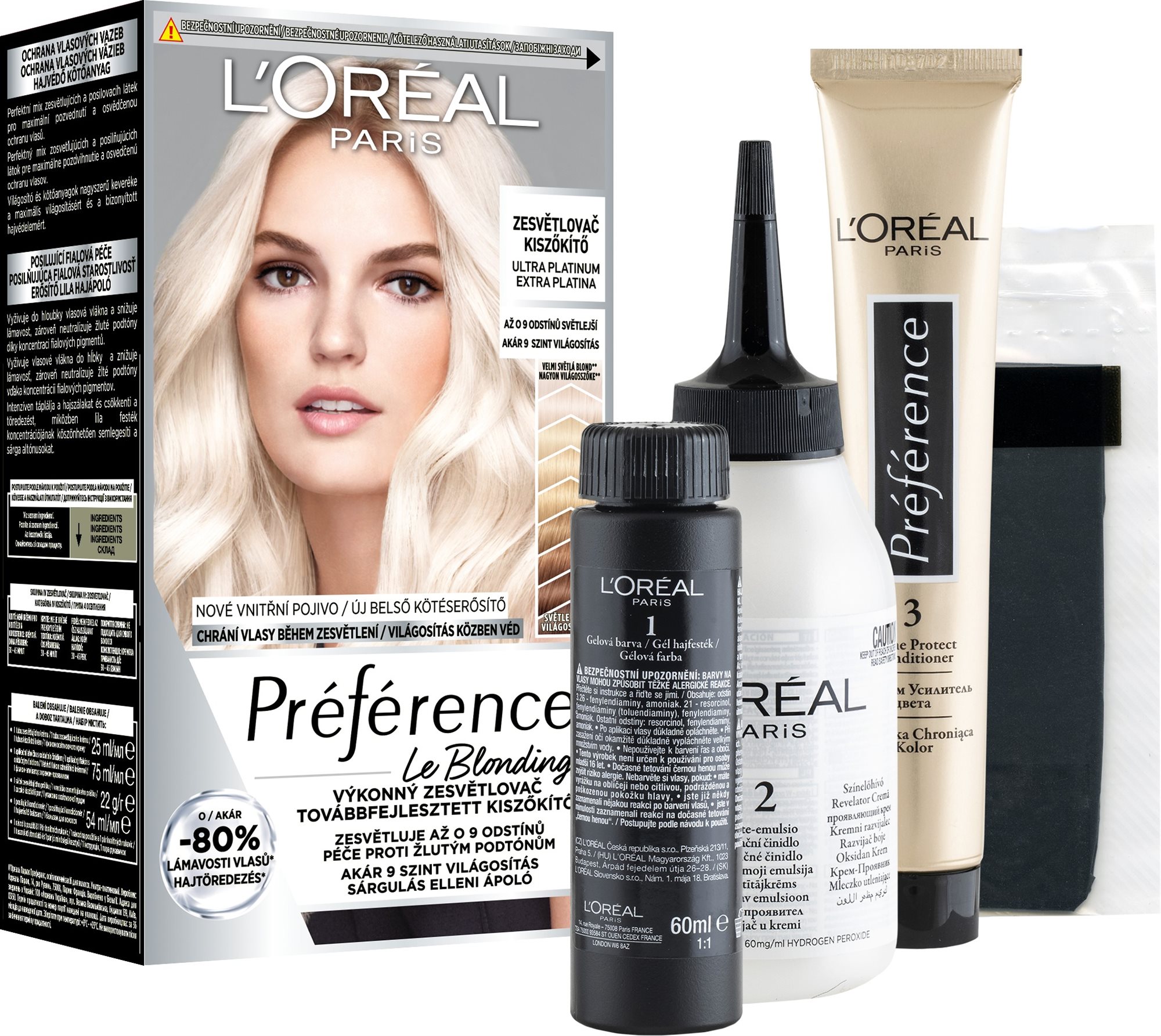L'ORÉAL PARIS Préférence Ultra Platinum Zosvetľovač vlasov